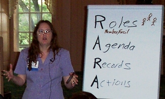 Shirley Fine Lee facilitating RARA dicusssion