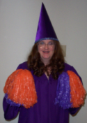 Shirley Fine Lee as the Meeting Wizard giving RARA cheer